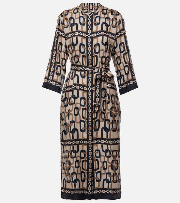 S Max Mara Falesia printed twill midi dress