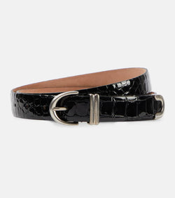 Khaite Bambi croc-effect patent leather belt