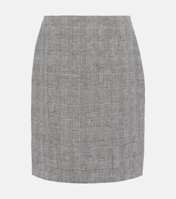 Blazé Milano Coci checked linen pencil skirt