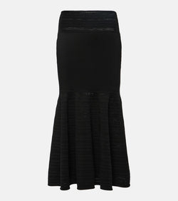 Victoria Beckham Jersey midi skirt