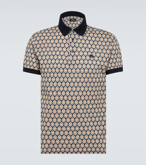 Etro Paisley cotton piquet polo shirt