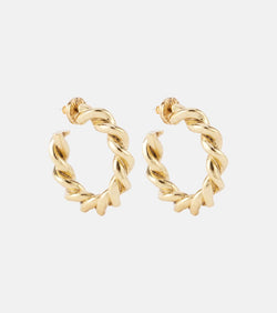 Oscar de la Renta Solid Rope hoop earrings