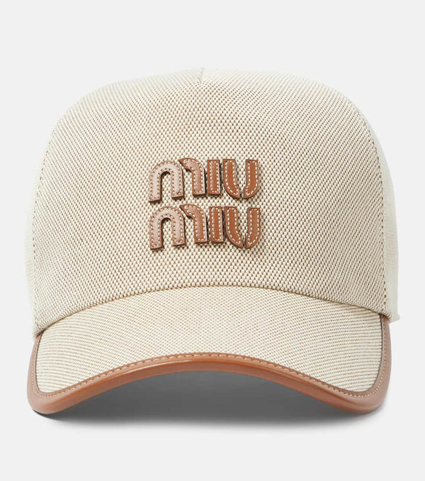 Miu Miu Logo canvas baseball cap