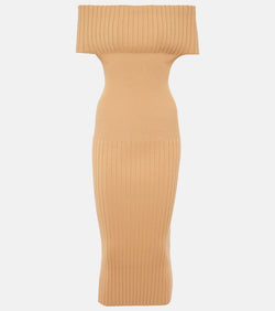 Sportmax Off-shoulder midi dress