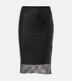 Sportmax Zinnia embellished tulle midi skirt