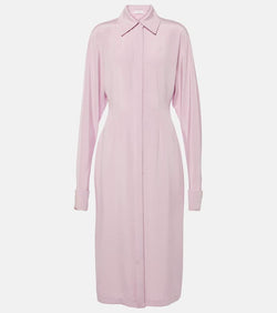 Sportmax Lugano silk-blend crêpe shirt dress