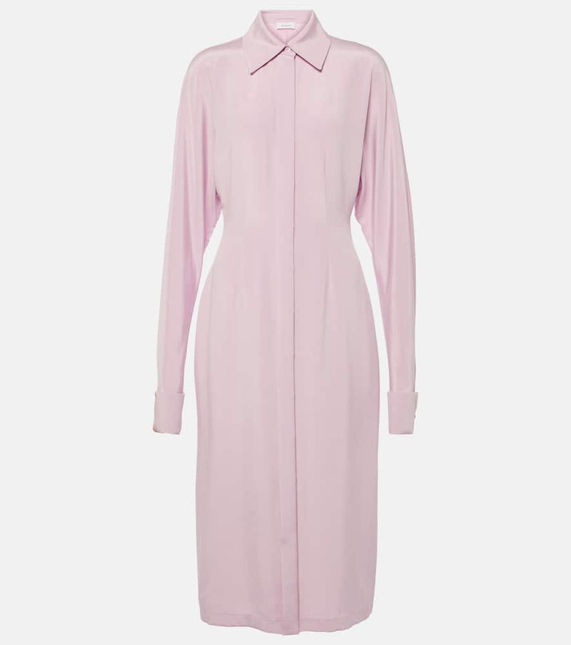 Sportmax Lugano silk-blend crêpe shirt dress