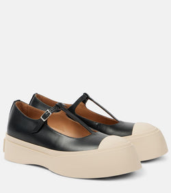 Marni Leather platform Mary Jane flats