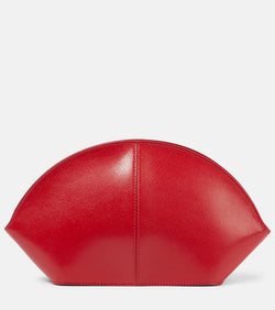 The Row Mel polished leather clutch