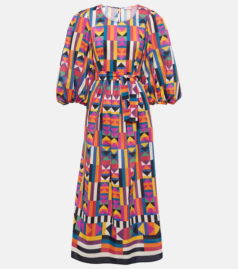 Eres Multiple printed cotton and silk midi dress