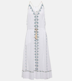 Marant Etoile Siana embroidered cotton midi dress