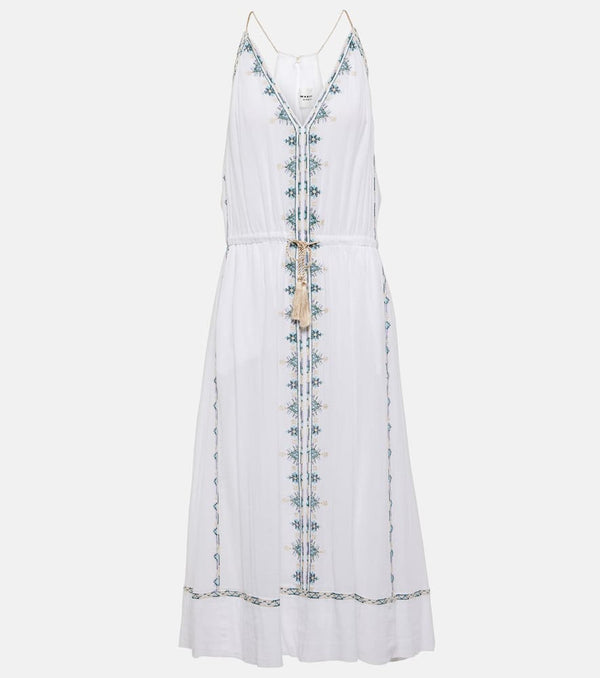 Marant Etoile Siana embroidered cotton midi dress