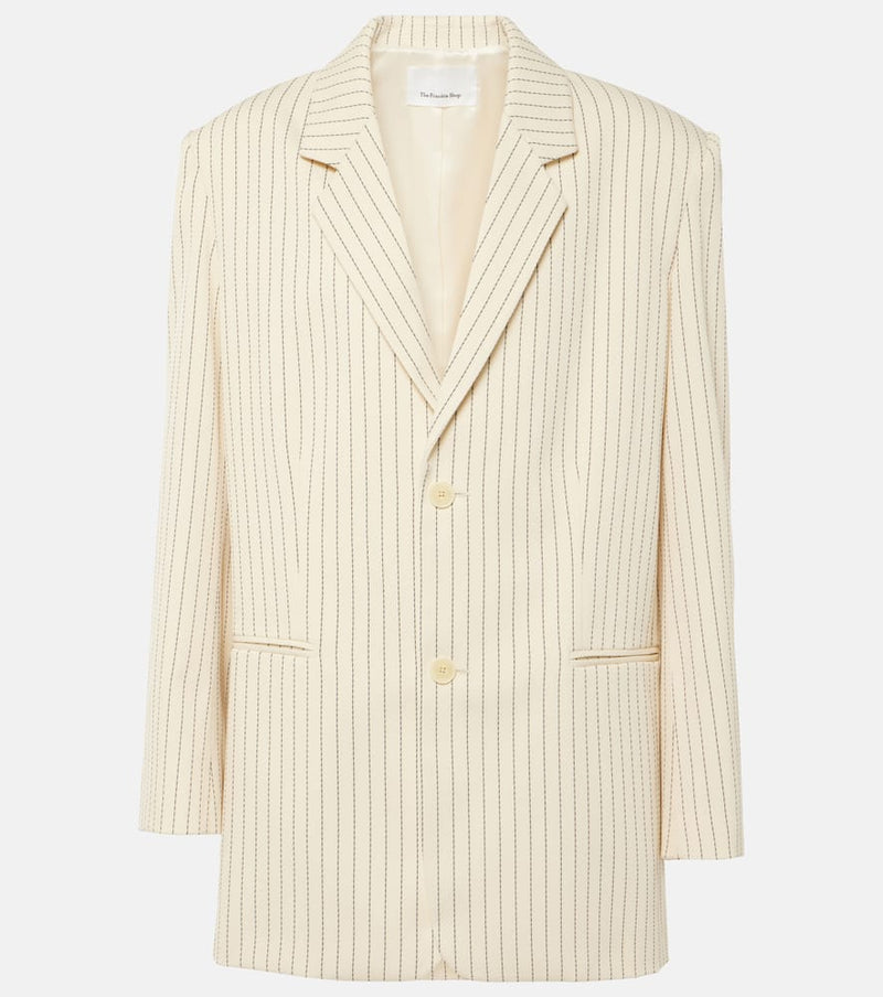 The Frankie Shop Aiden pinstripe twill blazer