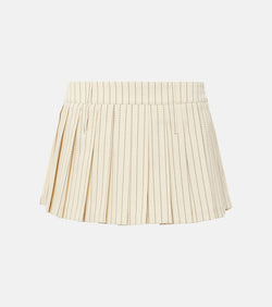 The Frankie Shop Blake pleated pinstripe twill miniskirt