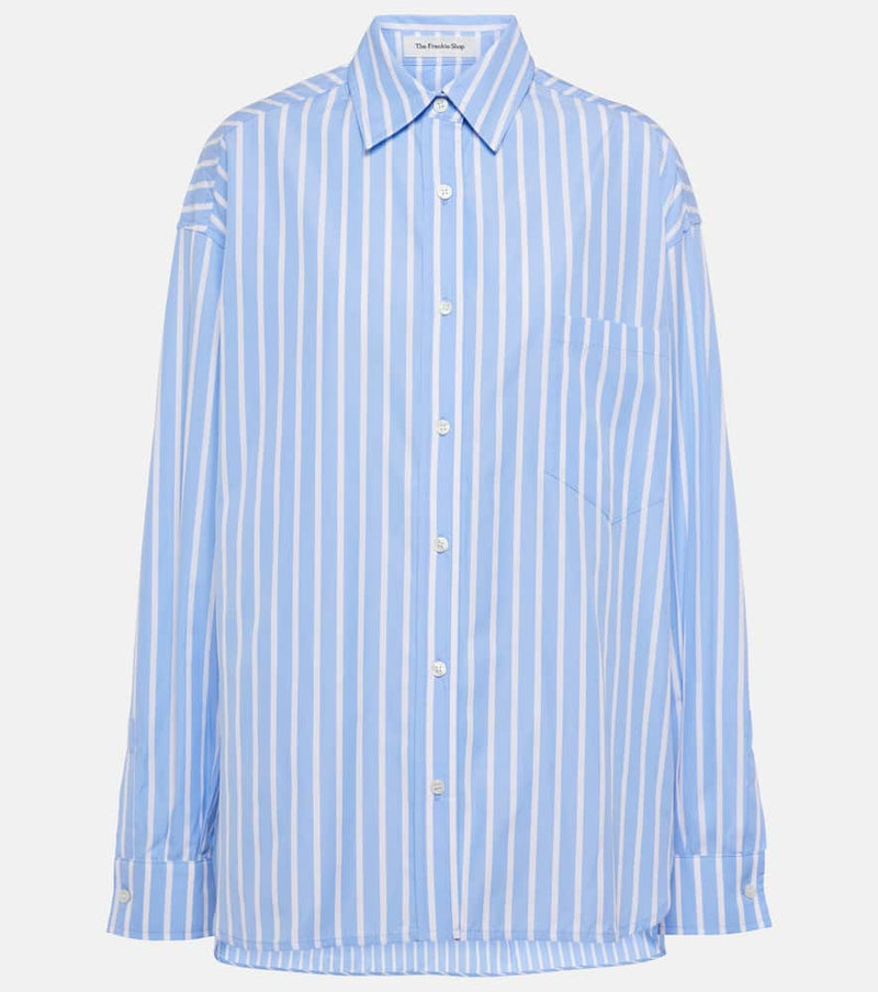 The Frankie Shop Georgia striped cotton-blend shirt