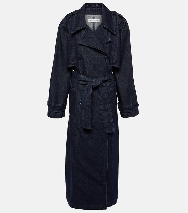 The Frankie Shop Nikola denim trench coat