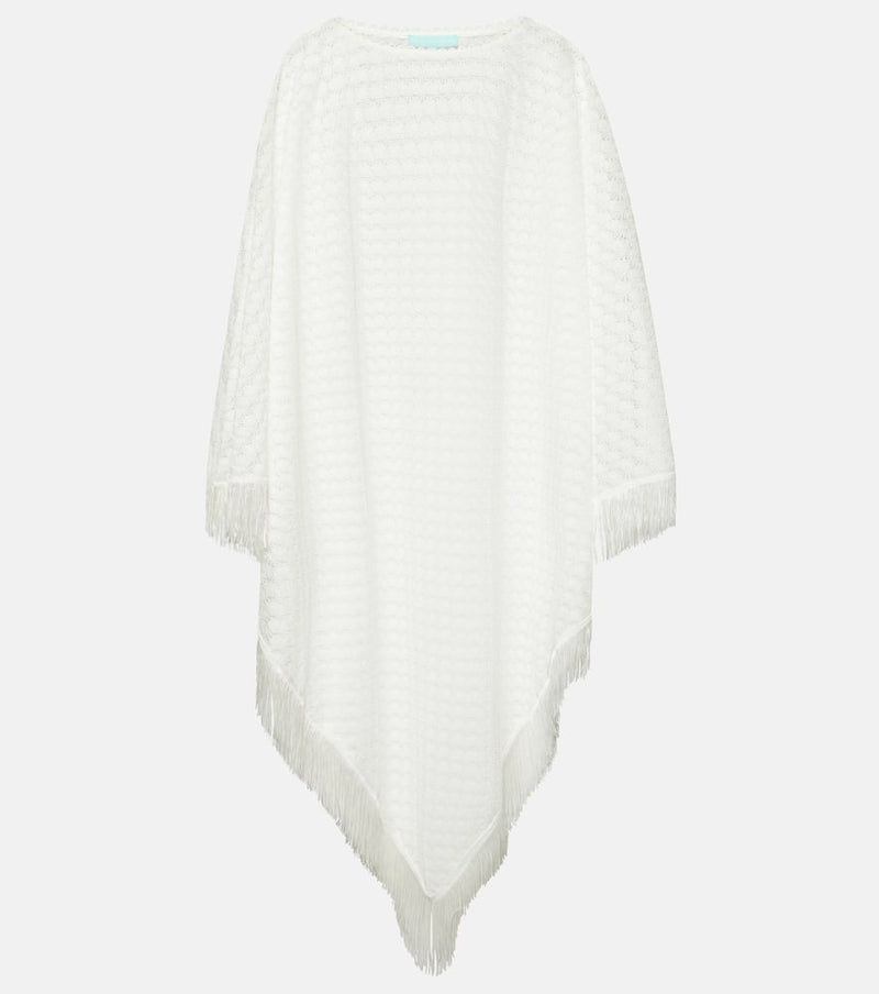 Melissa Odabash Blair open-knit fringed kaftan