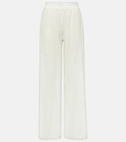 Melissa Odabash Sienna open-knit wide-leg pants