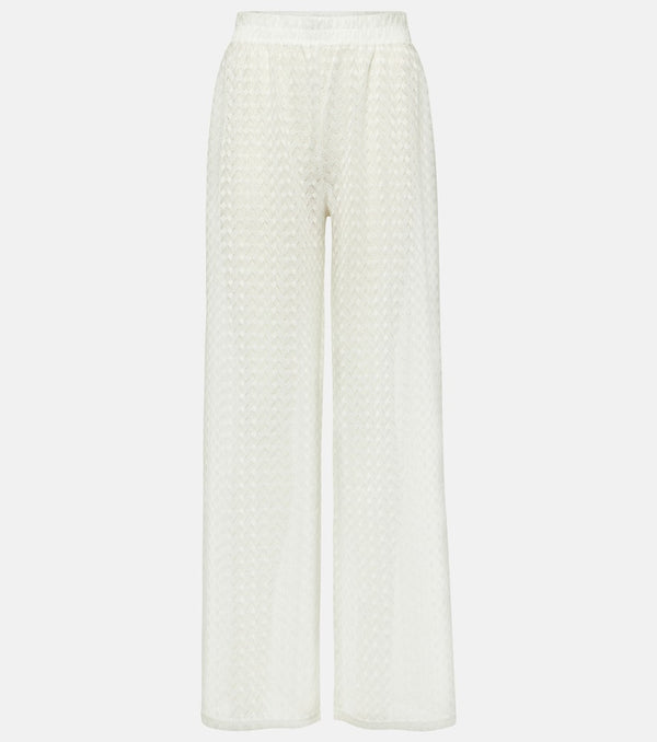 Melissa Odabash Sienna open-knit wide-leg pants