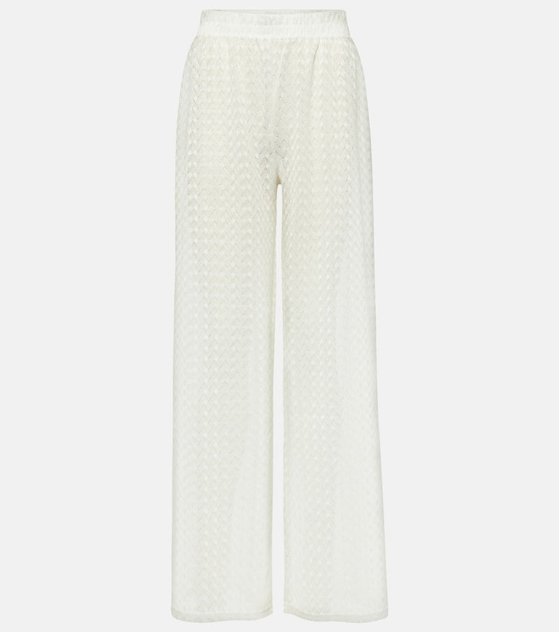 Melissa Odabash Sienna open-knit wide-leg pants