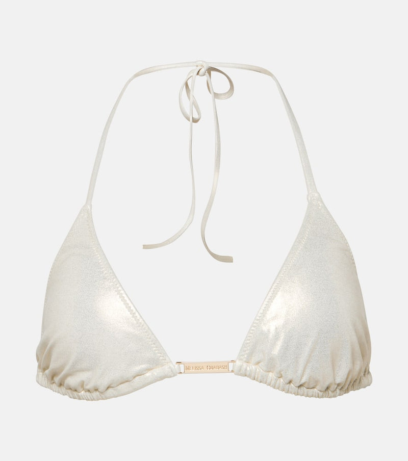 Melissa Odabash Andorra triangle metallic bikini top