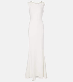 Max Mara Bridal Corsica embellished cady gown