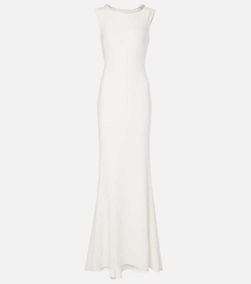 Max Mara Bridal Corsica embellished cady gown