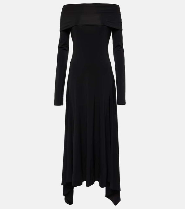 Max Mara Gerla off-shoulder jersey maxi dress