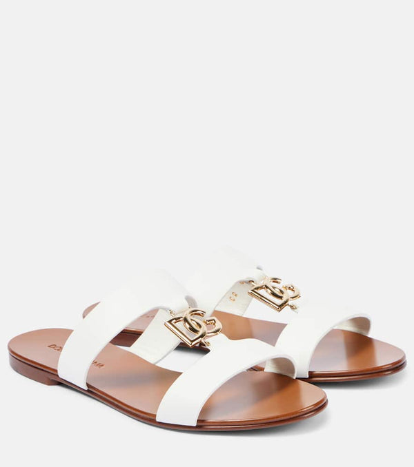 Dolce & Gabbana Logo leather sandals