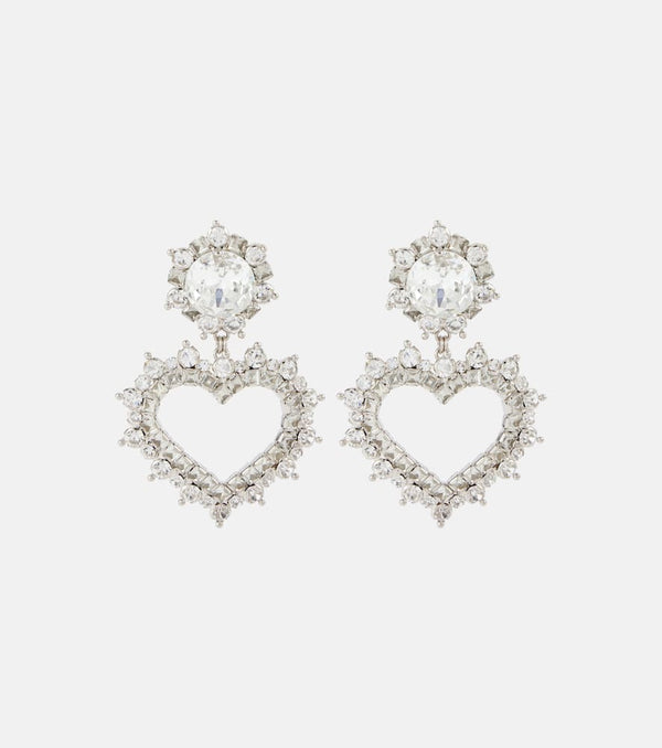 Alessandra Rich Crystal-embellished clip-on earrings