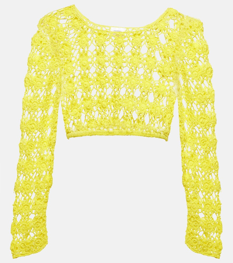 Anna Kosturova Bella crochet cotton crop top