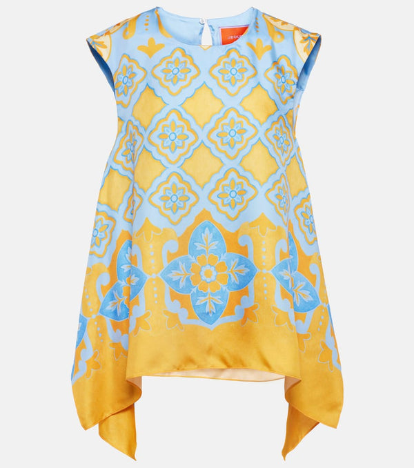 La DoubleJ San Carlo printed silk twill top