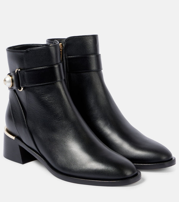 Jimmy Choo Noor 45 leather ankle boots