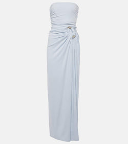 Simkhai Emma draped jersey bustier gown