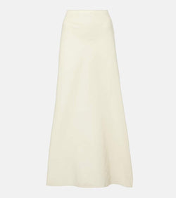 Khaite Mauva silk and cotton organza maxi skirt