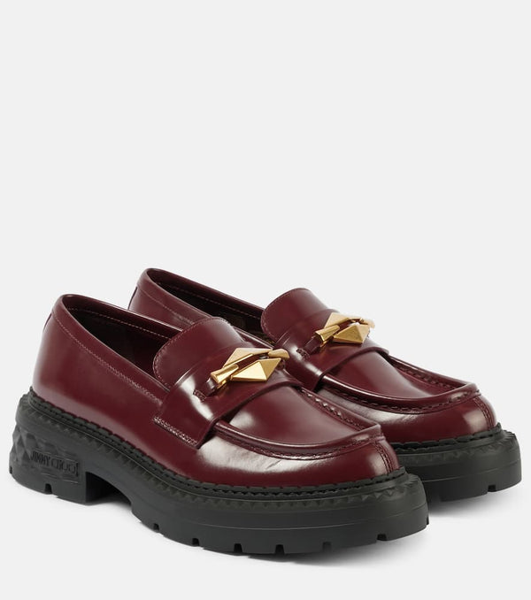 Jimmy Choo Marlow embellished leather loafers