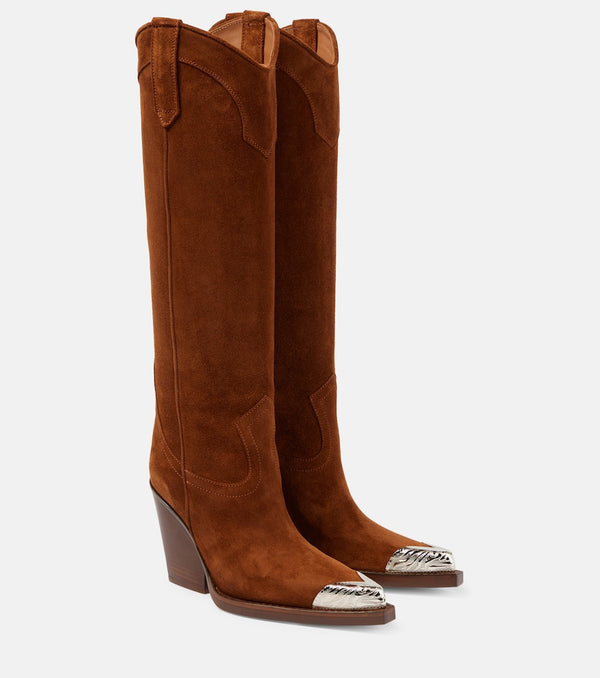 Paris Texas El Dorado embellished suede cowboy boots