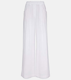 Brunello Cucinelli High-rise cotton wide-leg pants