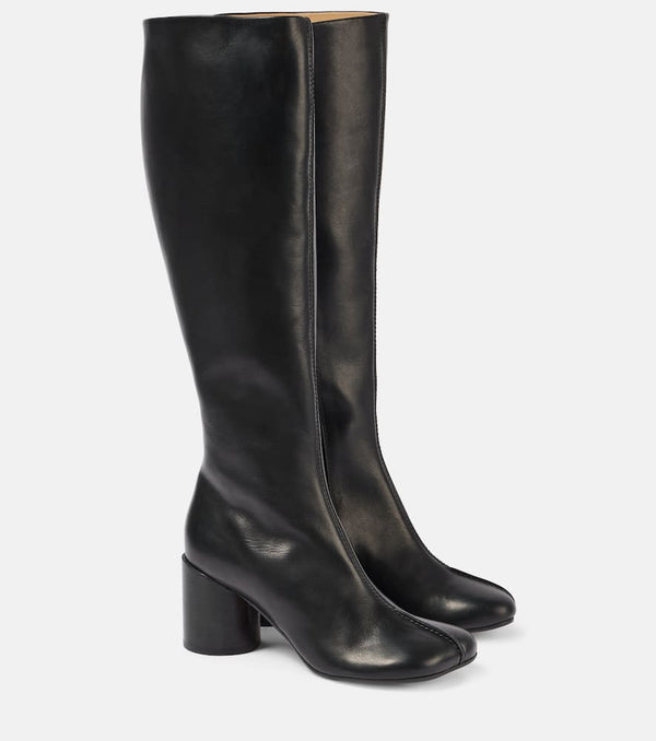 MM6 Maison Margiela Leather knee-high boots