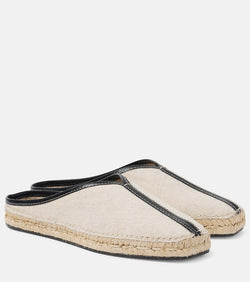 Toteme The Espadrille leather-trimmed mules