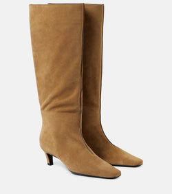 Toteme Wide Shaft suede knee-high boots