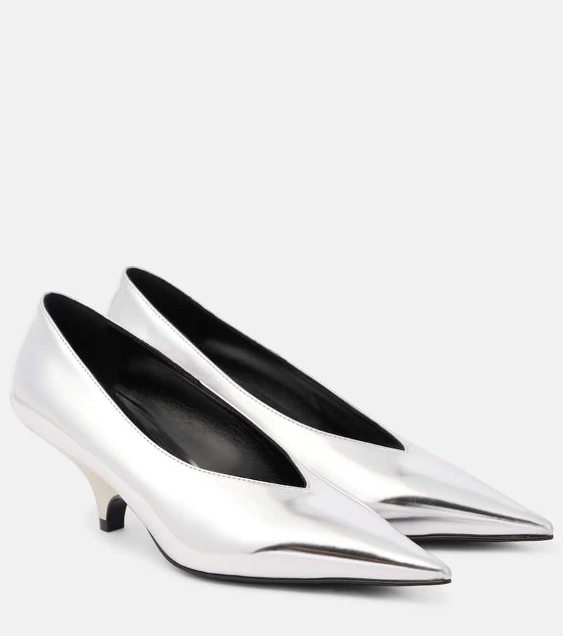 Toteme 55 mirrored leather pumps