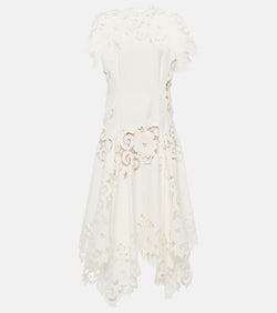 Oscar de la Renta Guipure lace midi dress