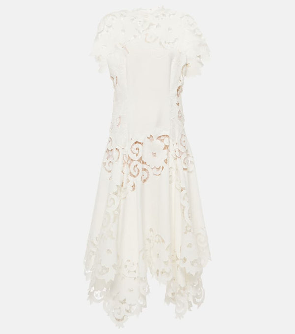 Oscar de la Renta Guipure lace midi dress