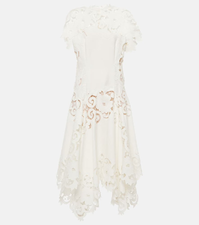 Oscar de la Renta Guipure lace midi dress