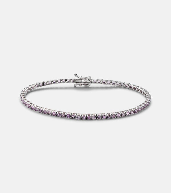 Roxanne First 14kt white gold tennis bracelet with sapphires