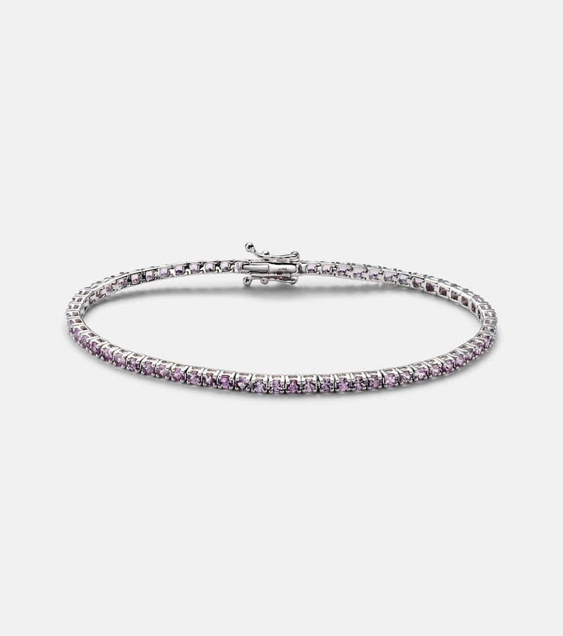 Roxanne First 14kt white gold tennis bracelet with sapphires