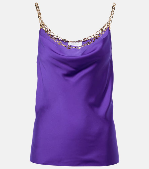 Rabanne Cami chain-detail satin top