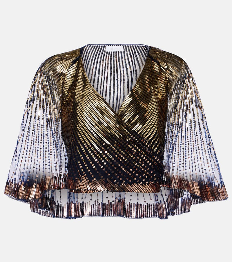 Rabanne Sequined crop top