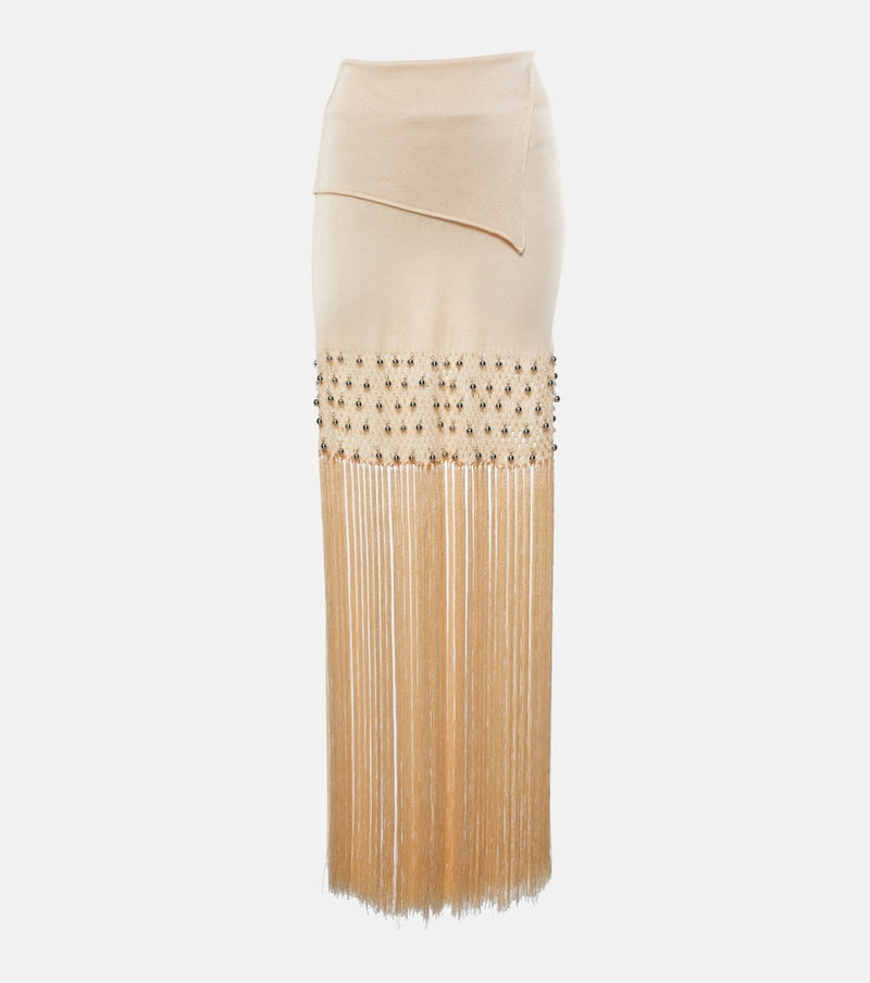 Rabanne Crochet embellished maxi skirt